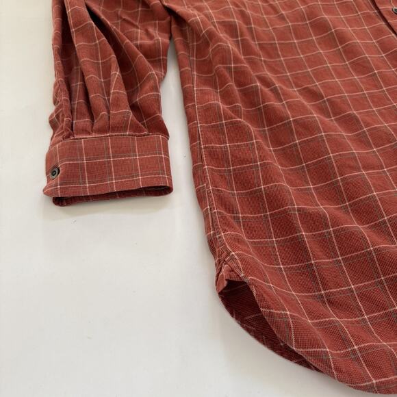 Vintage‎ John W. Nordstrom Dress Shirt Orange Plaid Cotton Mens Medium - Picture 4 of 10